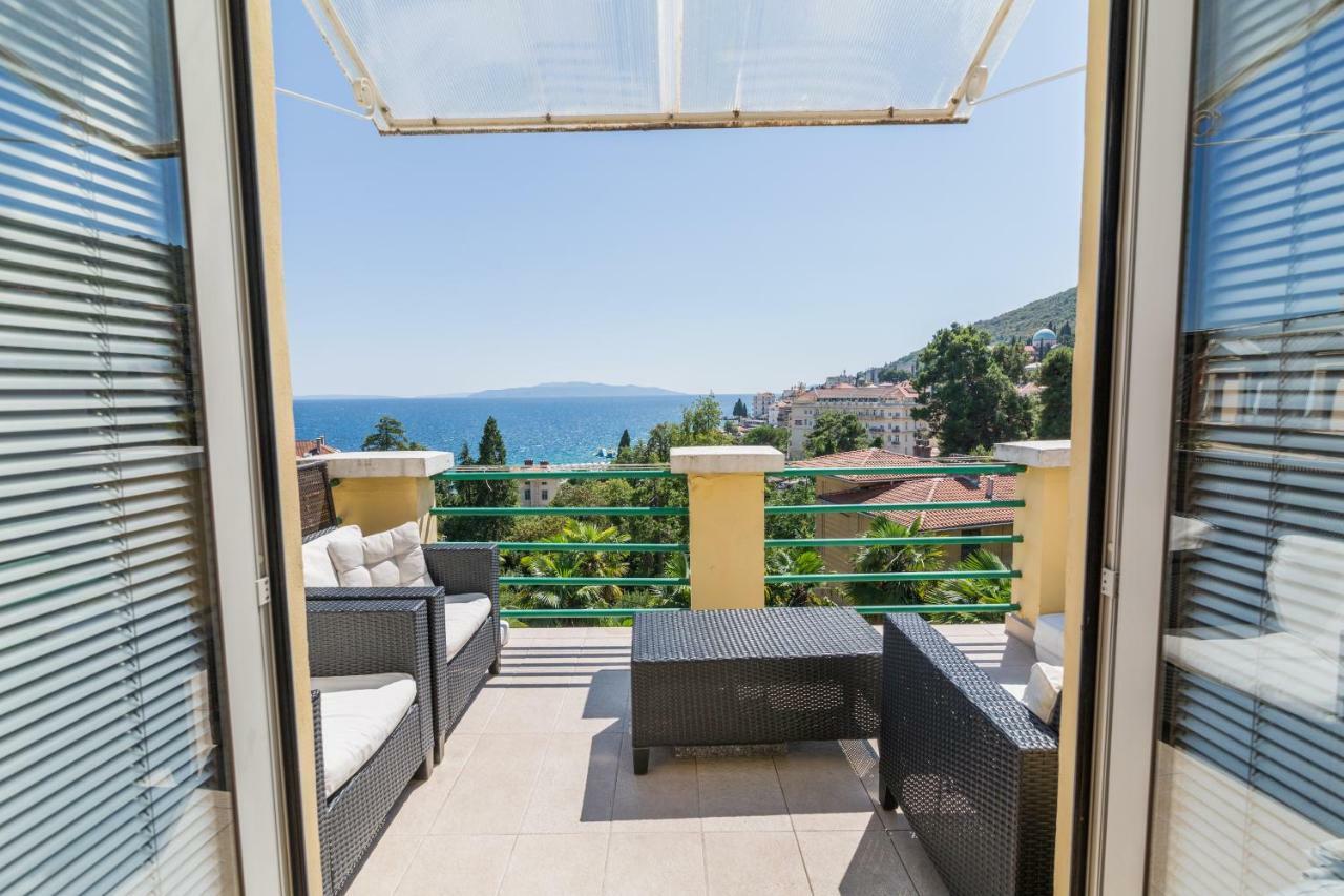 Penthouse Floor Or Floor Piano Nobile In An Austro Hungarian Villa Parking Wifi Away From Roads Green Nr Beach Opatija Exterior foto